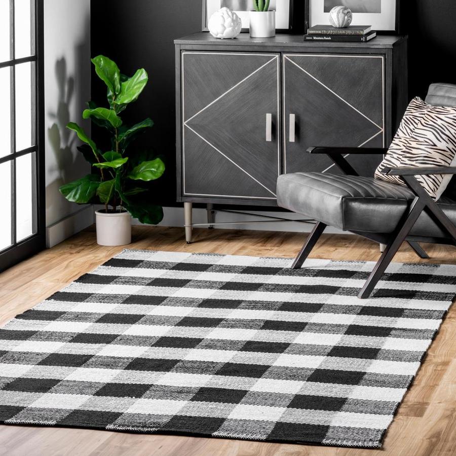 nuLOOM Rylie 3 x 5 Black Indoor Geometric Area Rug in the Rugs