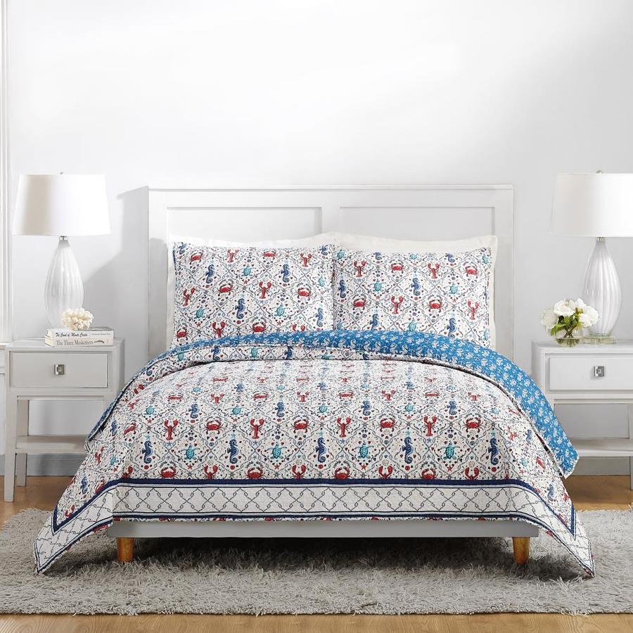 Vera Bradley Sea Life Multiple Colors/Finishes Twin Quilt Set in the