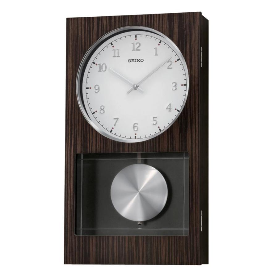 Seiko Dark Modern Pendulum Dual Chime Clock in the Clocks department at
