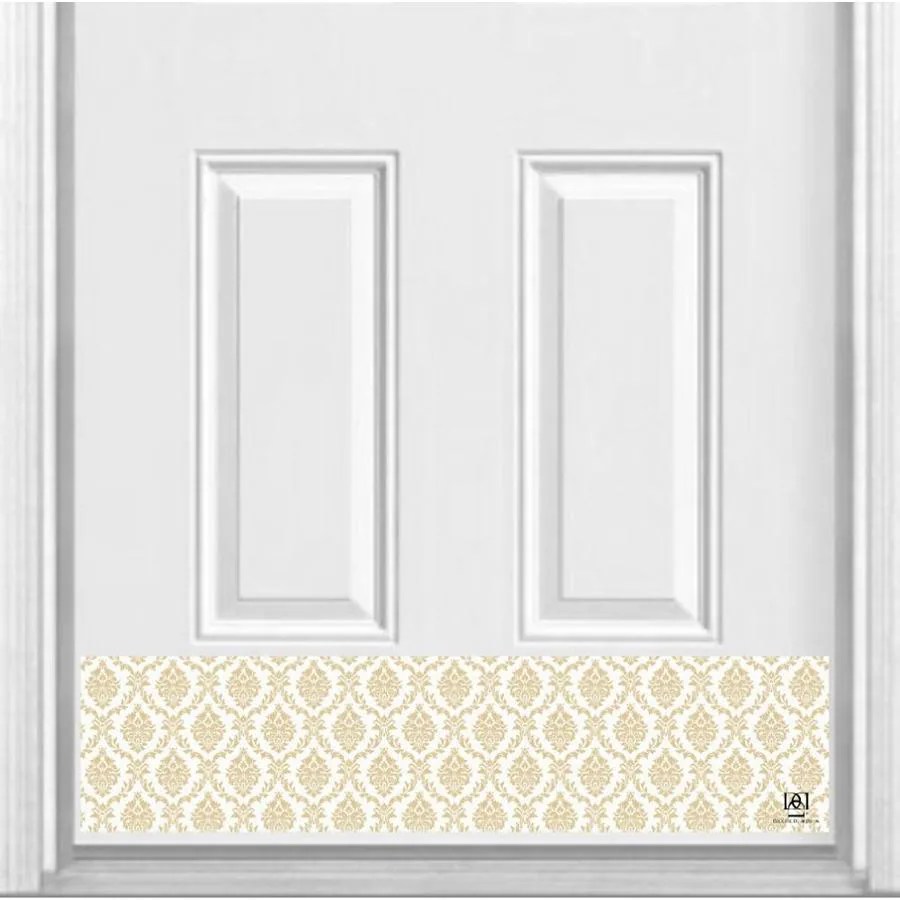 Deck the Door Decor Designer Door Kick Plate for Steel Door, Damask