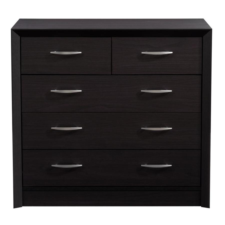 CorLiving Newport Black Oak 5Drawer Standard Dresser in the Dressers
