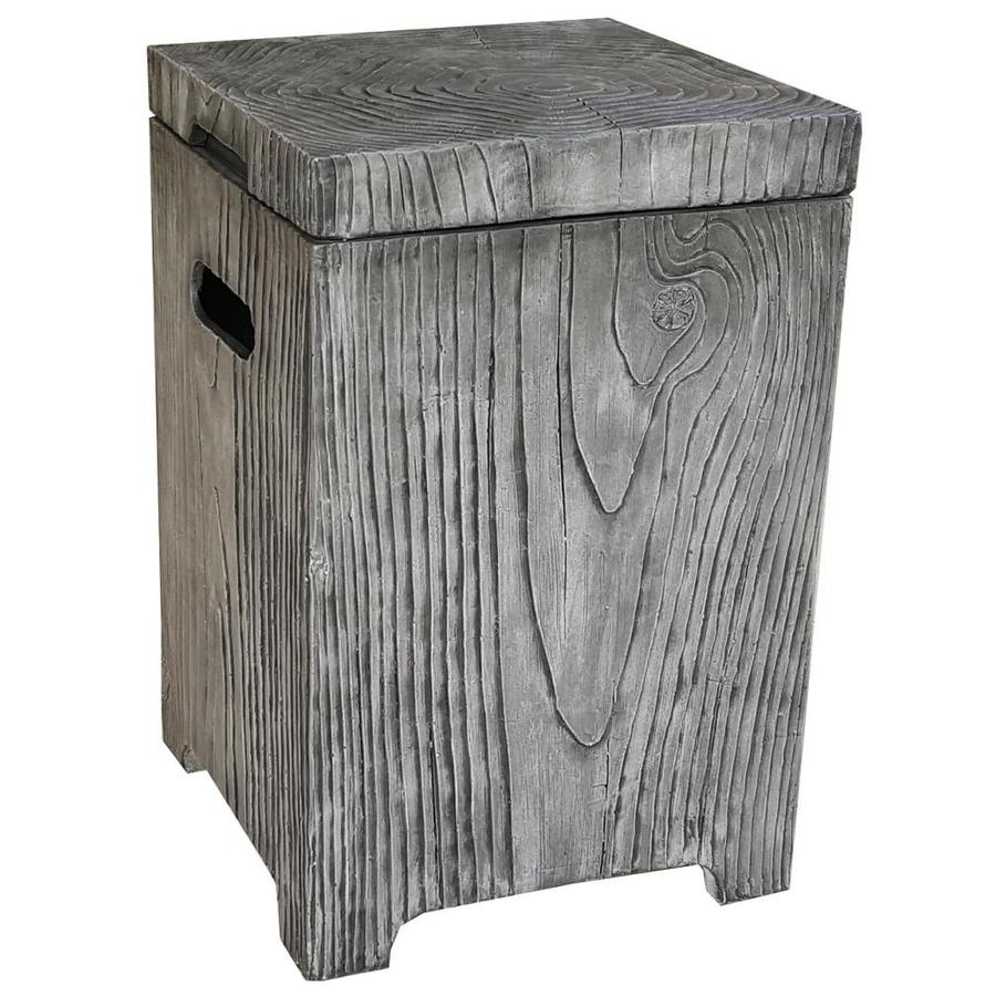 Teva Furniture Torch Outdoor Wood Textured Liquid Propane Tank Cover Table in the Propane Tank