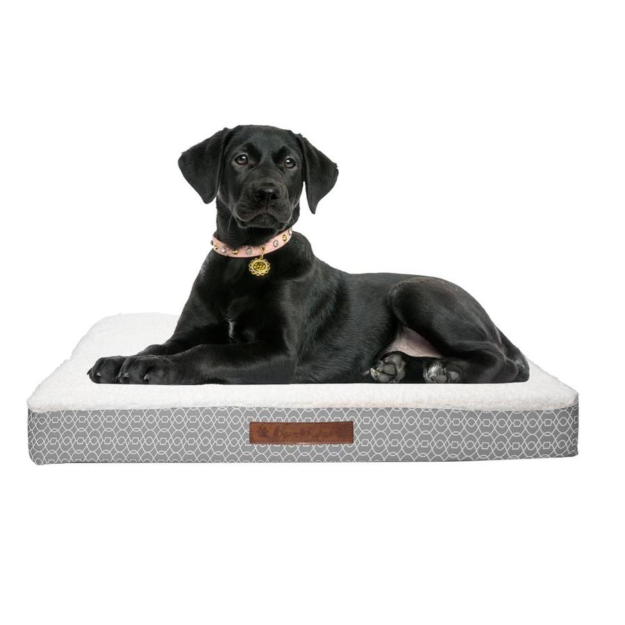 Duck River Textile Grey Polyester Rectangular Dog Bed (Medium) in the
