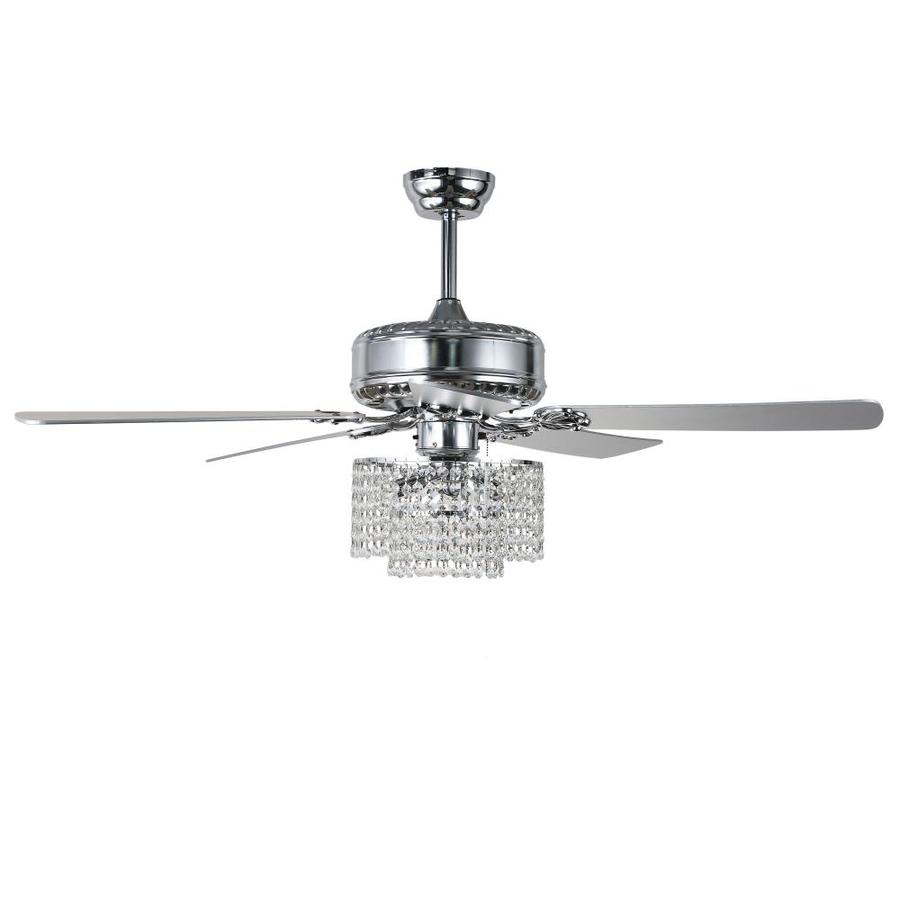 Bella Depot Chandelier ceiling fan 52in Silver LED Indoor Ceiling Fan
