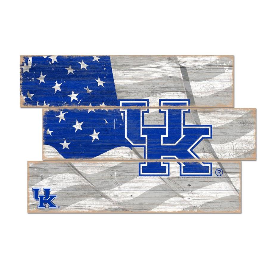 Fan Creations University of Kentucky Flag 3 Plank in the Wall Art