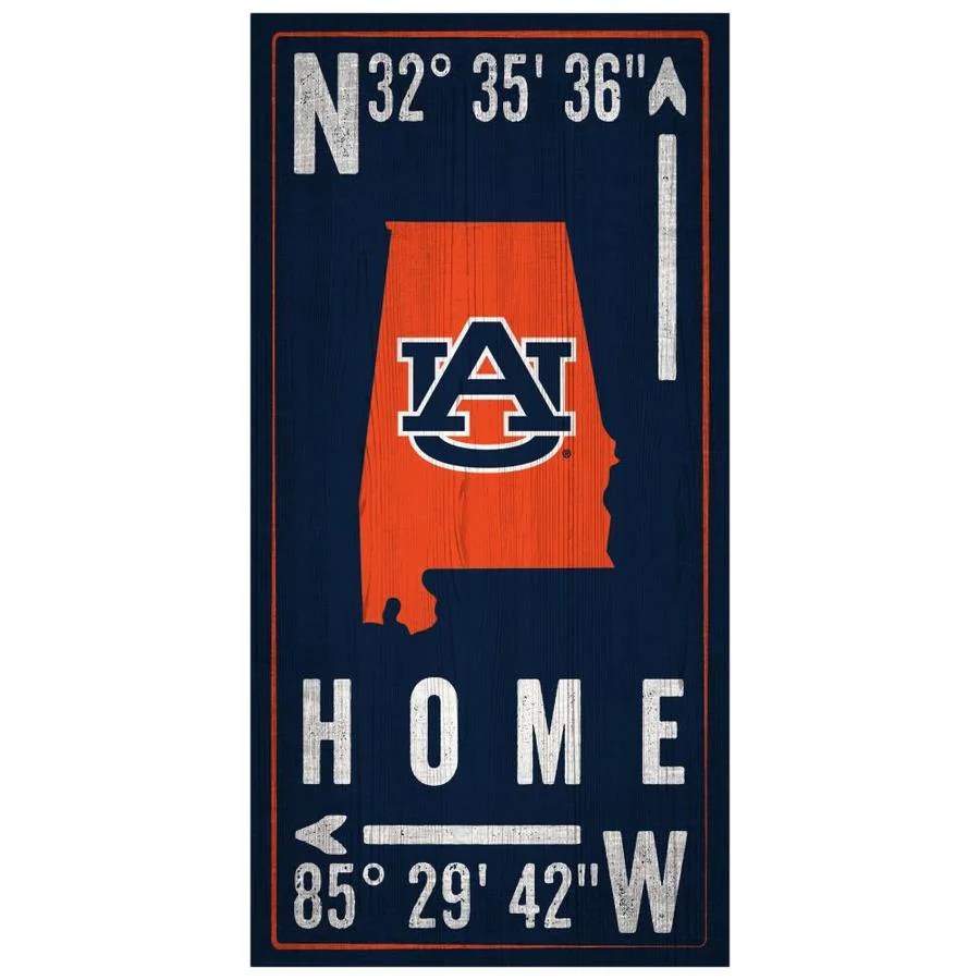 Fan Creations Auburn University Coordinate 6x12 Sign in the Wall Art