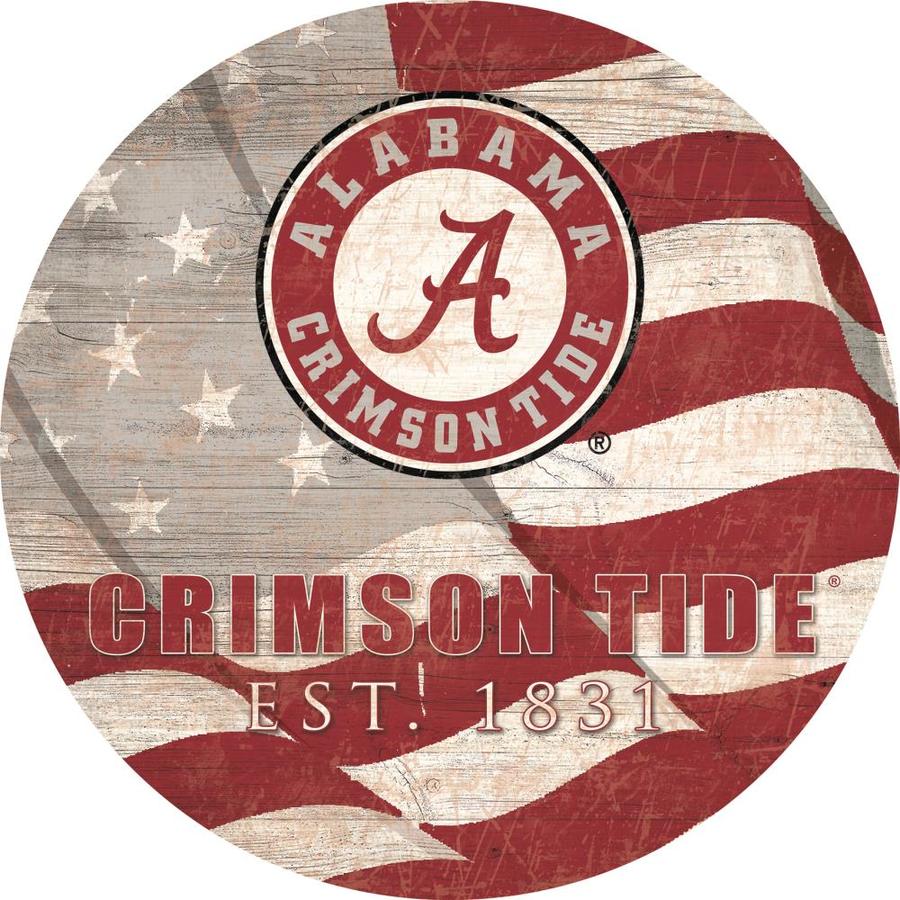 Fan Creations University of Alabama Team Color Flag 12in Circle in the