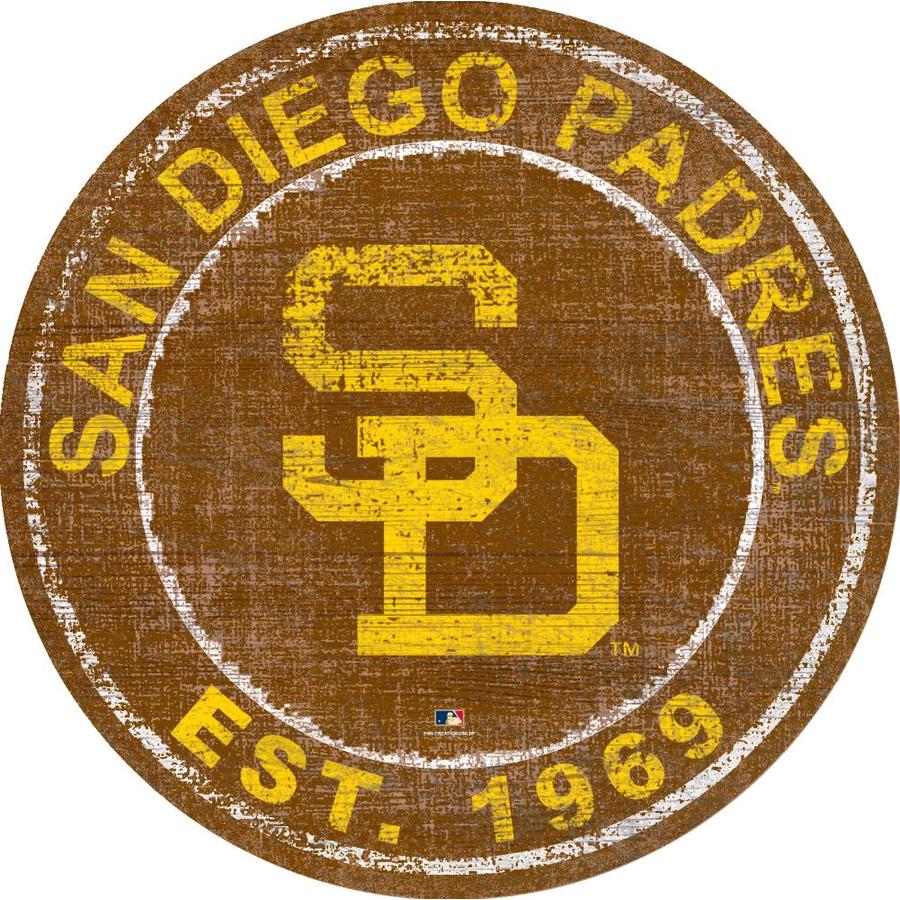 Fan Creations San Diego Padres Heritage Logo Round Sign in the Wall Art