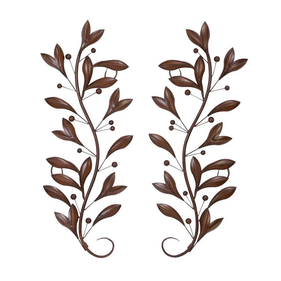 Grayson Lane Brown Metal Vine Wall Decor Set of 2 15 x 36 Each in the