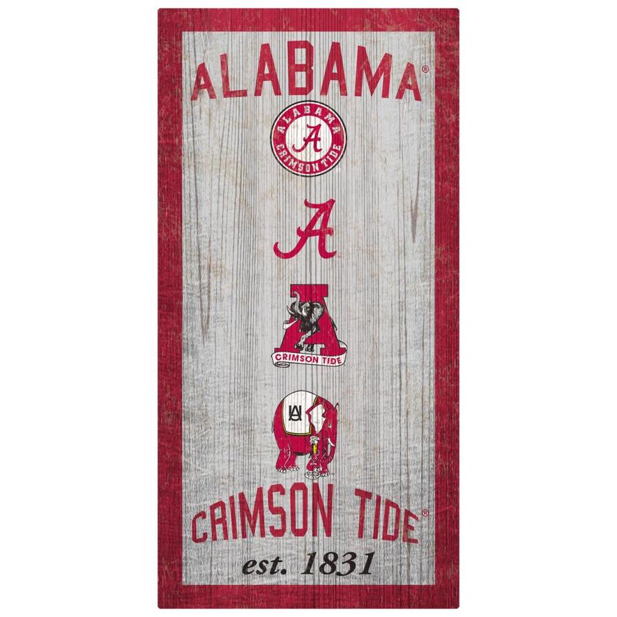 Fan Creations University of Alabama Heritage 6x12 Sign in the Wall Art