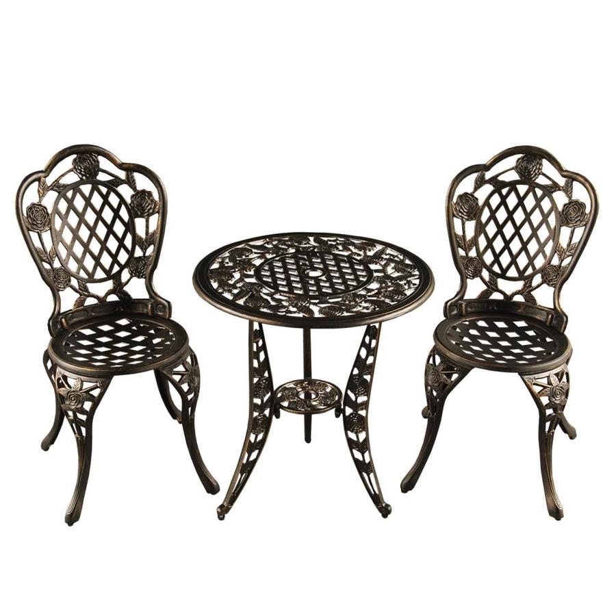 Oakland Living 3 Piece Bistro Set in Bronze in the Patio ... (675 x 675 Pixel)