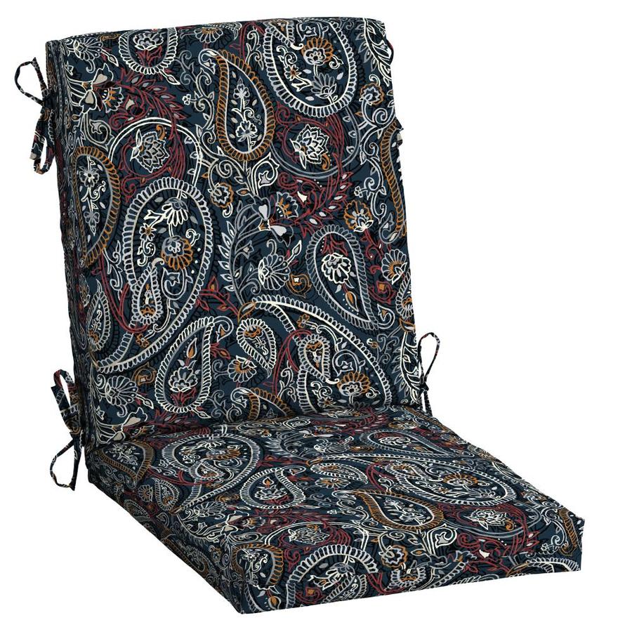 Arden Selections Palmira Paisley High Back Patio Chair Cushion in the
