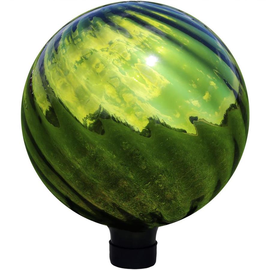 Sunnydaze Decor 11.5in Green Blown Glass Gazing Ball in the Gazing Balls & Stands department at