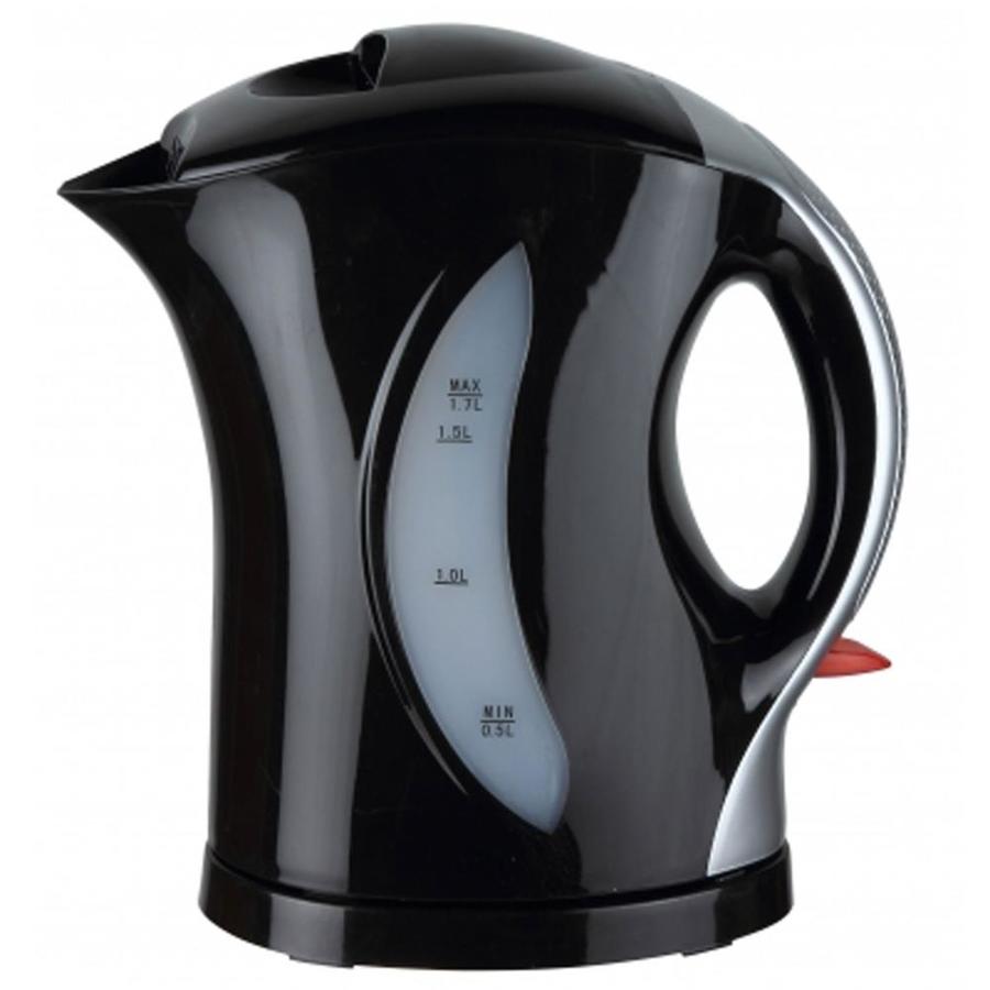 brentwood Brentwood 1.7 Liter Cordless Plastic Tea Kettle Black Silver