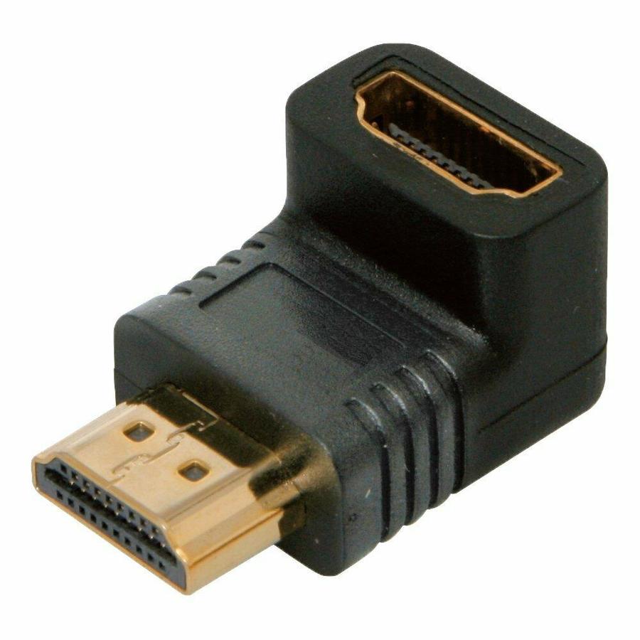 90 Degree HDMI A Male to HDMI A Female Adapter in the