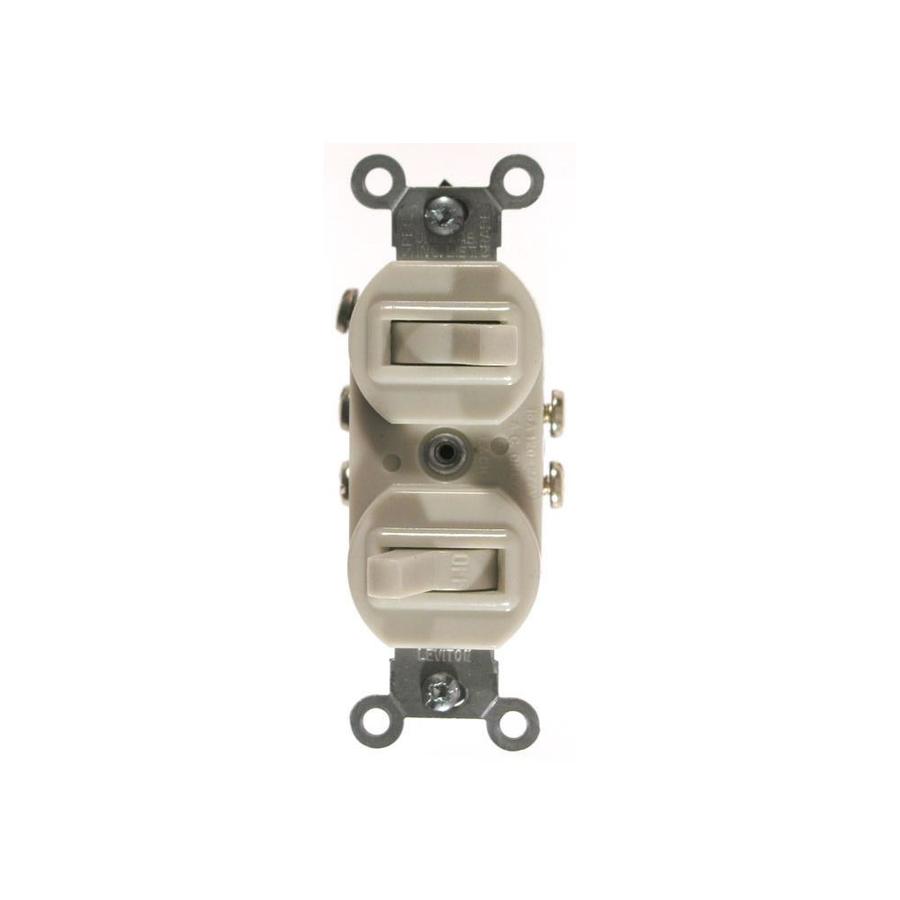 White Commercial Grade 3Way AC Combination Switch Toggle in the