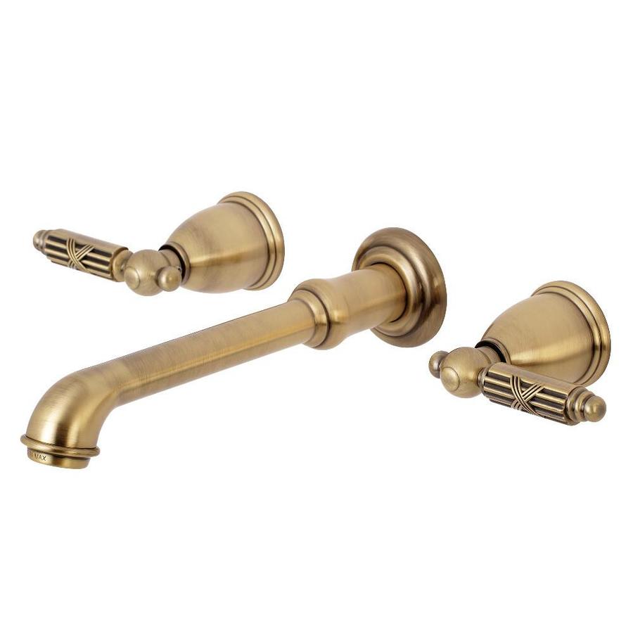Lowes 8 Inch Bathroom Faucets Kingston Brass Kingston Brass KS7123GL 8in Center Wall Mount Bathroom