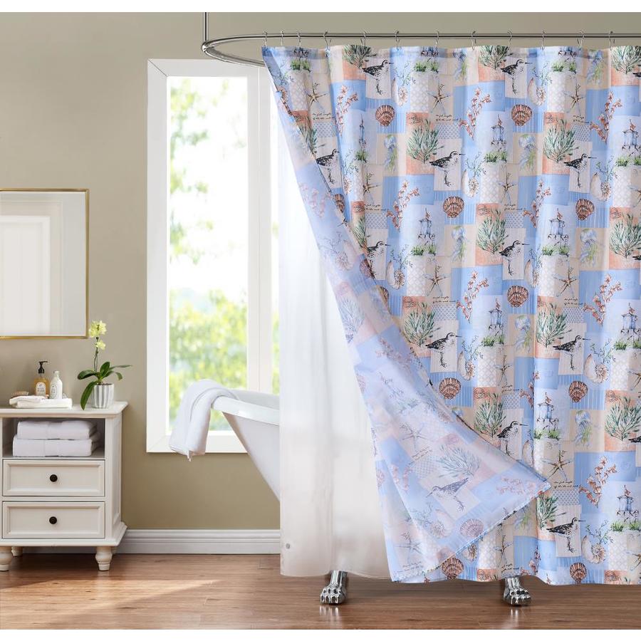 Olivia Gray Sutton Park Printed 13Piece Shower Curtain, Sea Life in