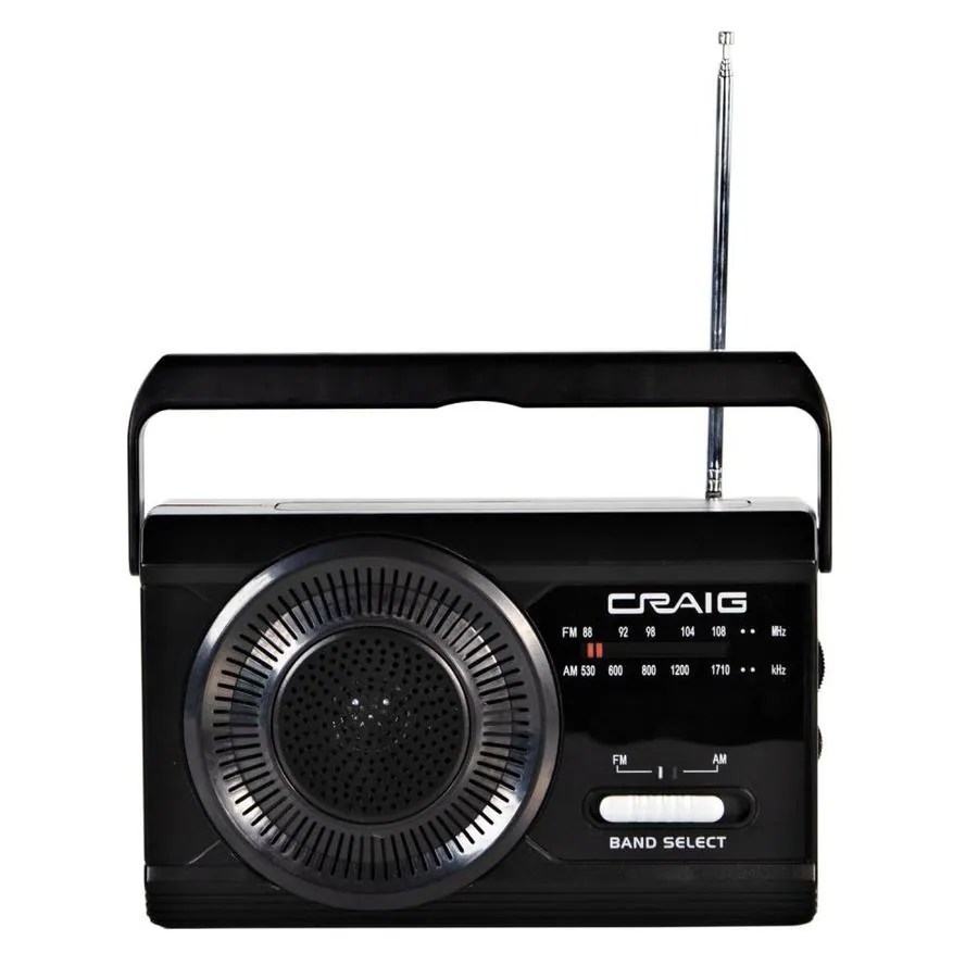 Craig Portable AM/FM Radio with Weather Band in the Boomboxes & Radios