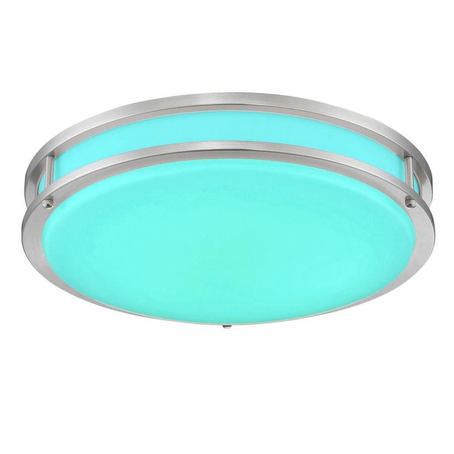 Flush Mount Light With Pull Chain Lowes / Lnc Pyxes 14 2 In Black Led