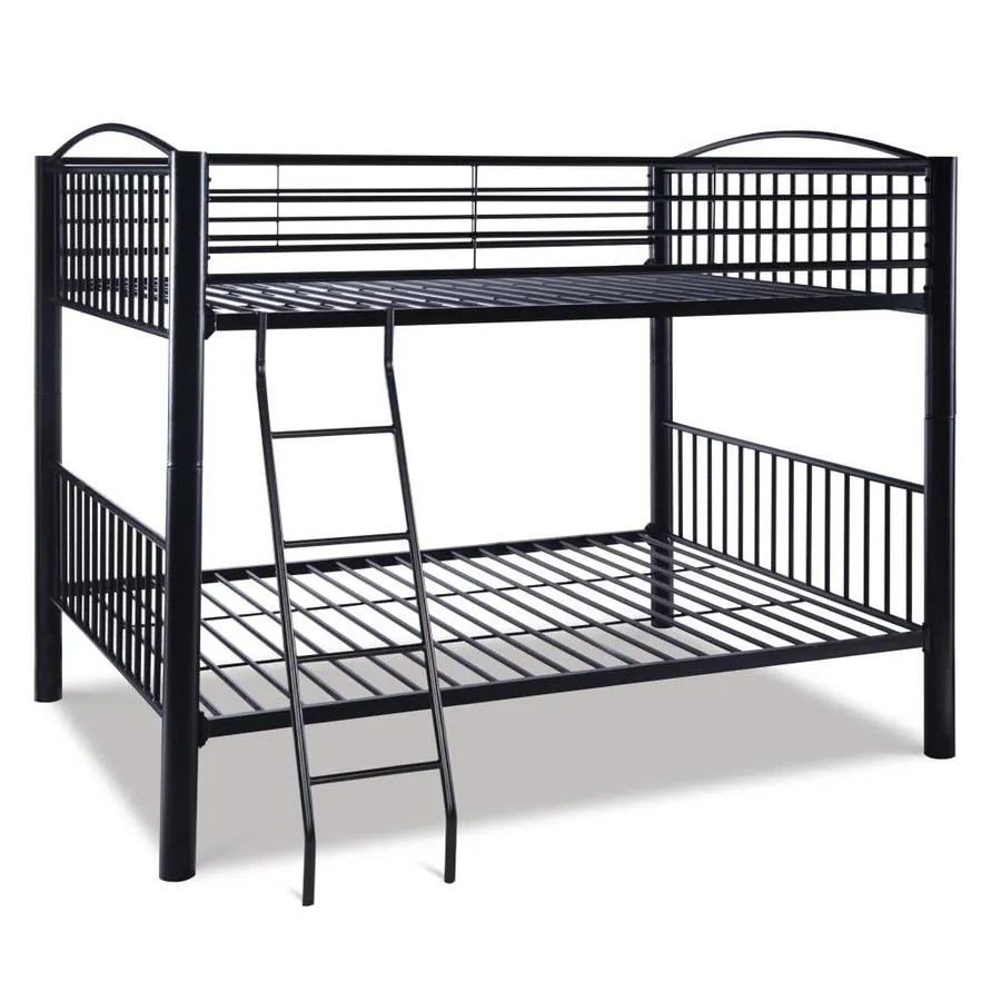 Powell Heavy Metal Black Full Over Full Bunk Bed in the Bunk Beds