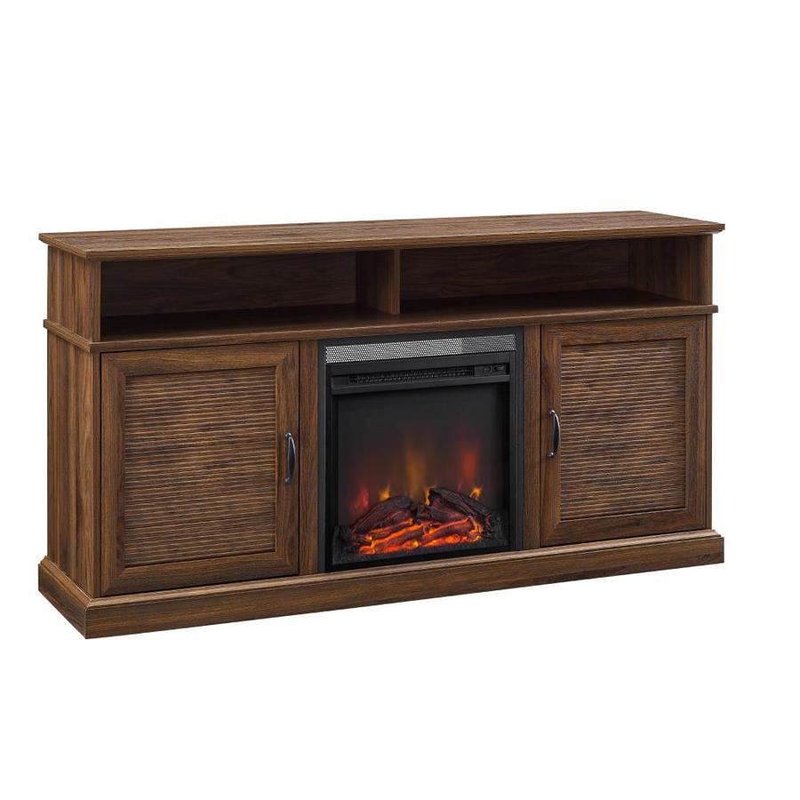 Walker Edison 60" Fluted Door Highboy Electric Fireplace TV Stand