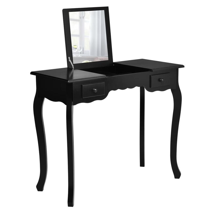 Goplus Wooden Vanity Makeup Dressing Table Stool Set