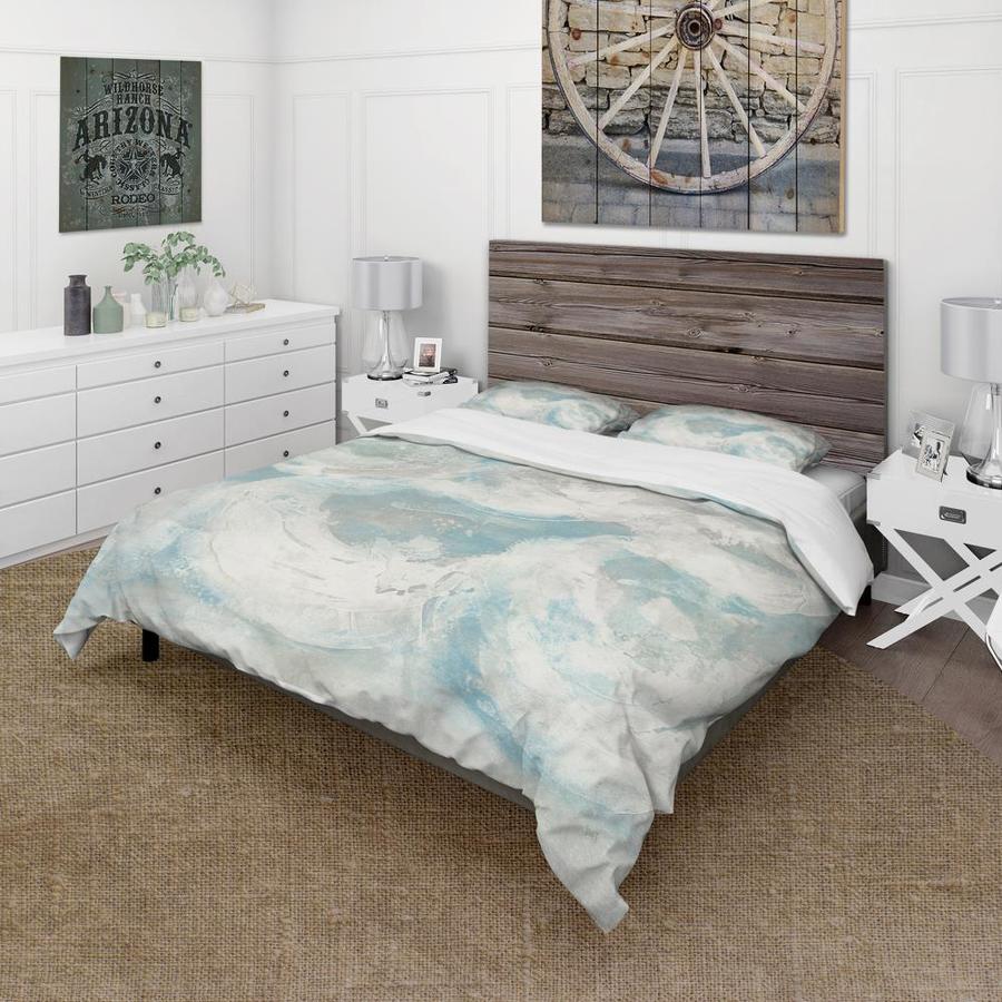 High quality farm inspired duvet covers by independent artists and designers from around the world. designart pale blue shade iv farmhouse duvet cover set in the bedding sets department at lowes com