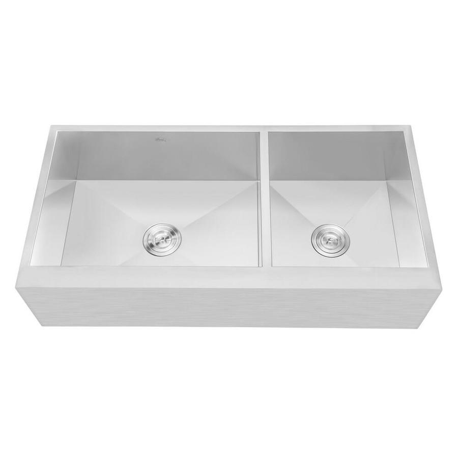 42 X 21 Kitchen Sink Kingsman Hardware Farmhouse Apron Front 42in x 21in Stainless Steel
