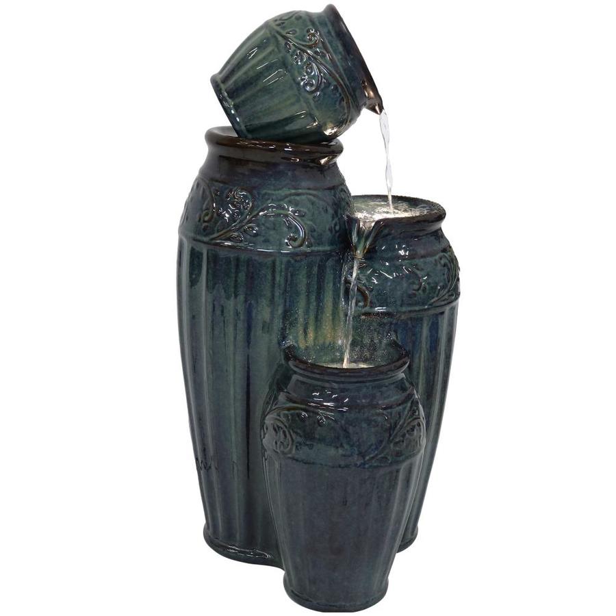 Sunnydaze Decor Sunnydaze Tour de Vase Ceramic Outdoor Water Fountain