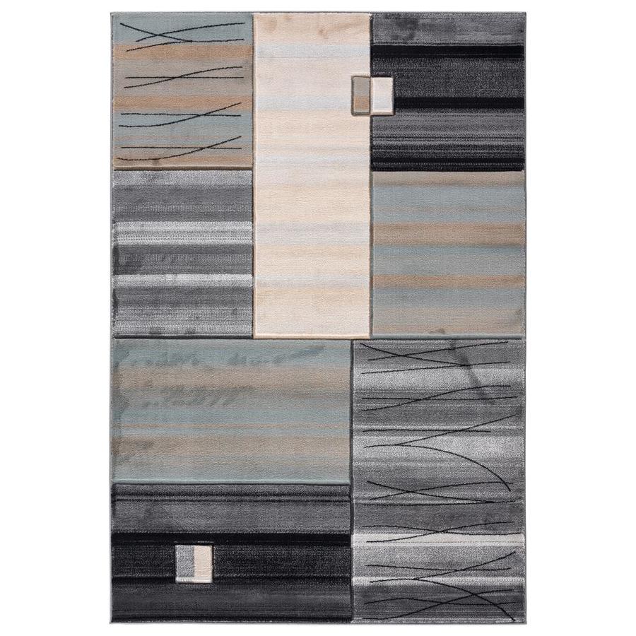 MDA Rugs Madrid Collection Abstract Grey/Green Area Rug 10X14 in the Rugs department at