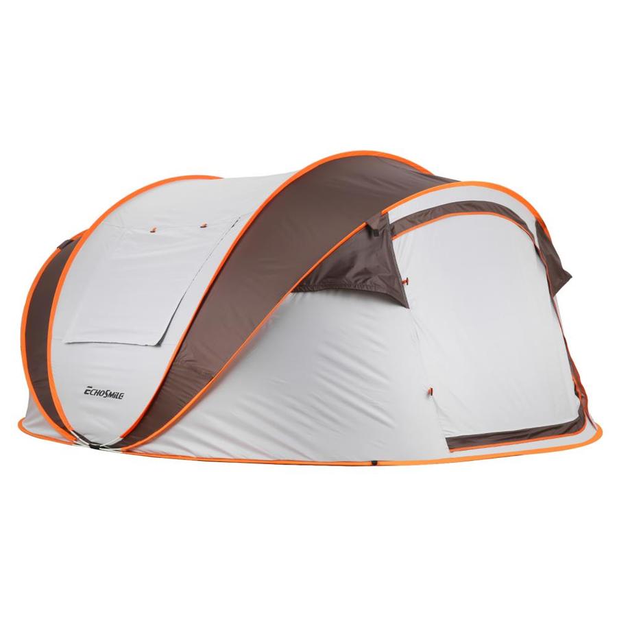 TERRUI Echosmile White and Brown Pop Up Tent for 58 People in the