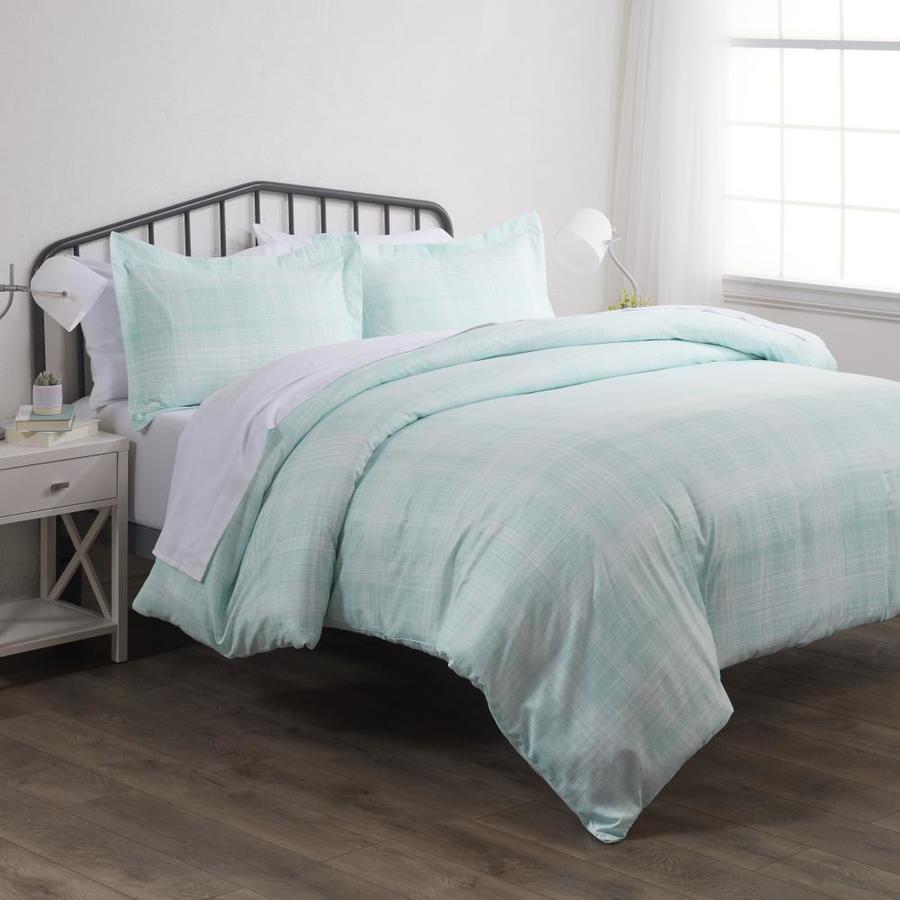 Ienjoy Home Home 3Piece Aqua Full/Queen Duvet Cover Set in the Bedding