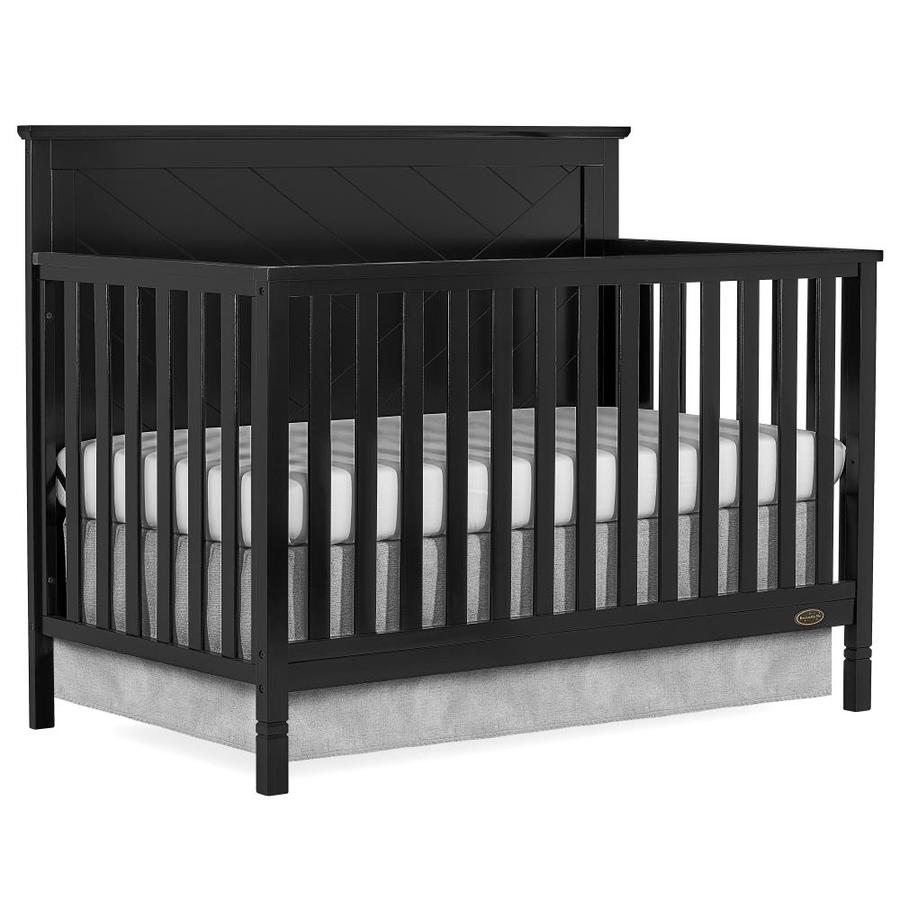 Dream On Me Dream On Me Skyline 5 in 1 Convertible Crib Black in the