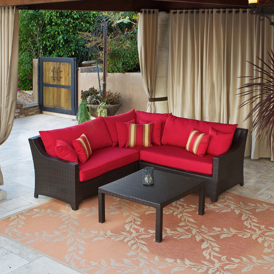 RST Brands Deco 4Piece Wicker Patio Conversation Set in the Patio