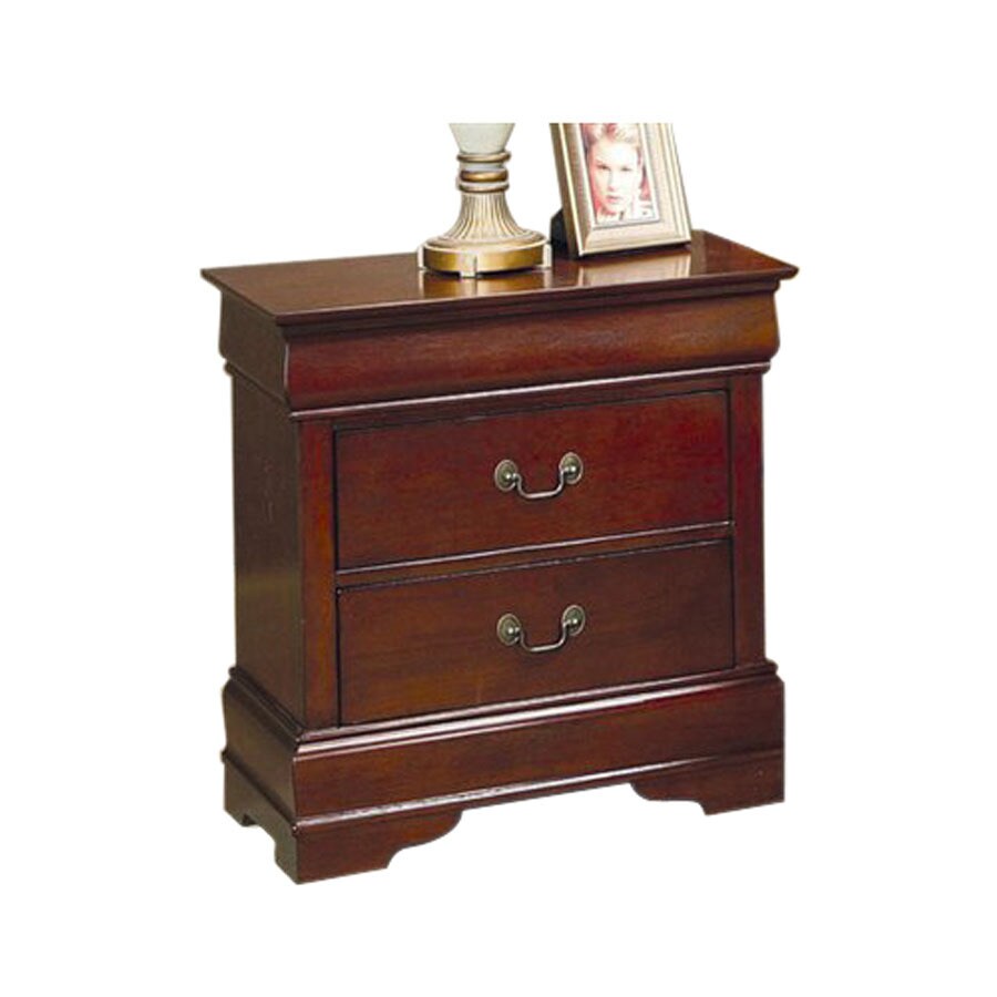 Coaster Fine Furniture Louis Philippe Rich Cherry Nightstand at