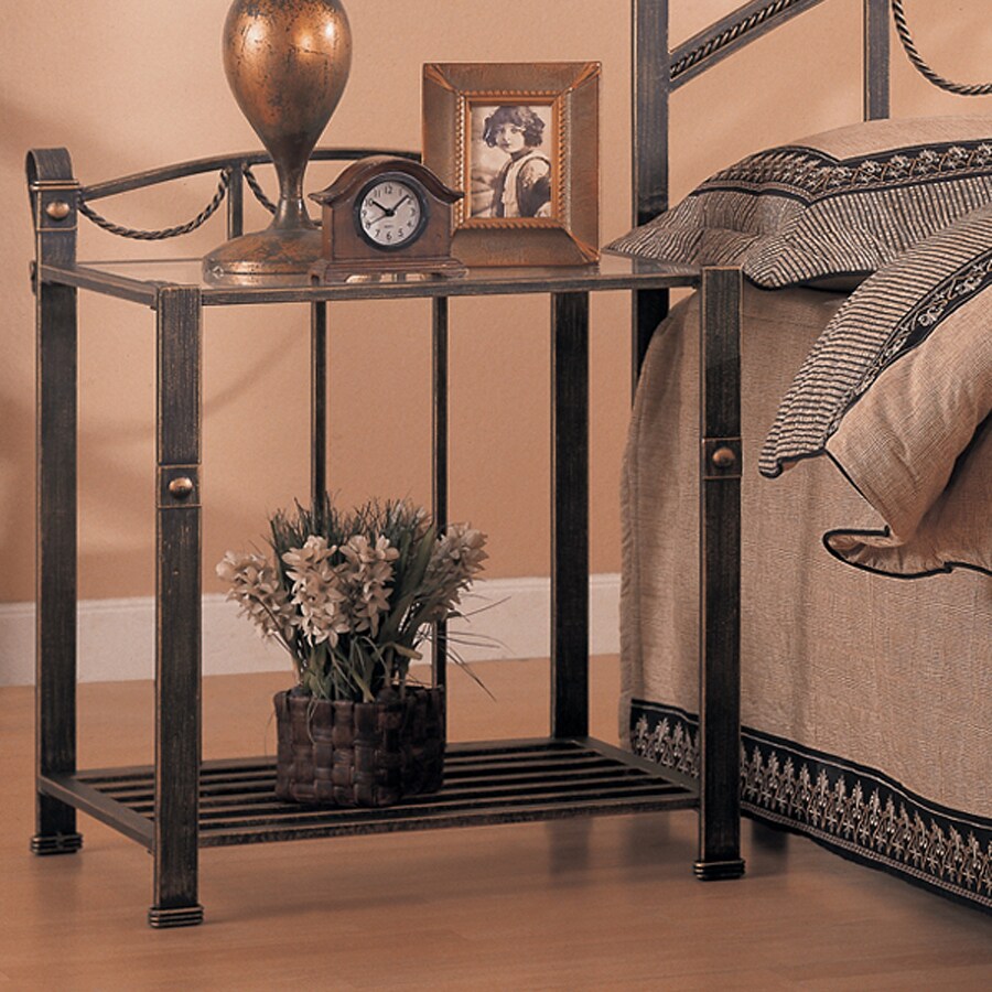 Coaster Fine Furniture Brass Nightstand at