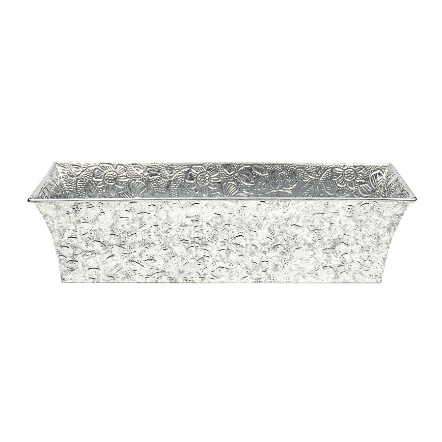 ACHLA Designs 24in W x 6in H Galvanized Metal Traditional Planter at