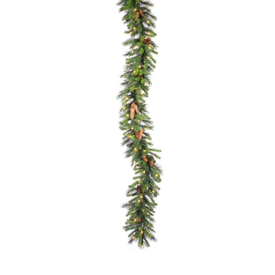 Vickerman Indoor Prelit 50ft Pine Garland with White Incandescent