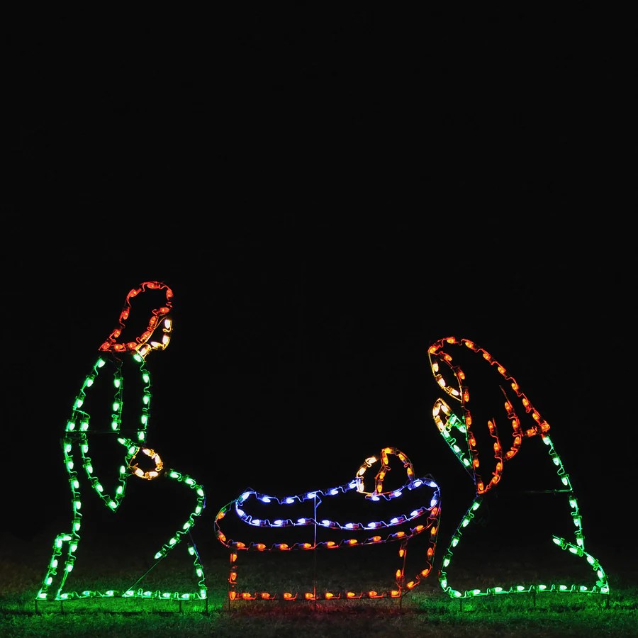 Holiday Lighting Specialists 6.08ft Nativity Outdoor Christmas