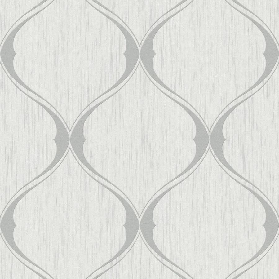 Graham & Brown Midas Grey Vinyl Textured Geometric Wallpaper at