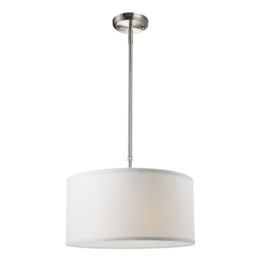 Shop ZLite Albion Brushed Nickel Drum Standard Pendant at