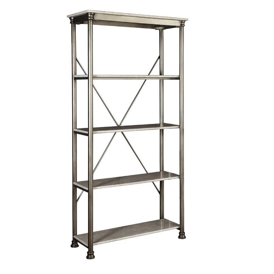 Shop Home Styles 76in H x 38in W x 16in D 4Tier Steel Freestanding
