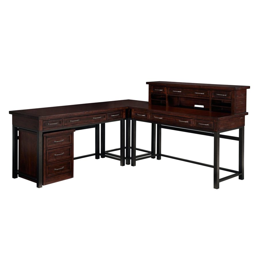 Home Styles Cabin Creek Transitional LShaped Desk at
