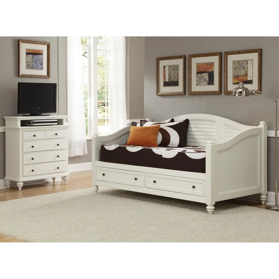 White Twin Bedroom Furniture Home Styles Bermuda Brushed White Twin