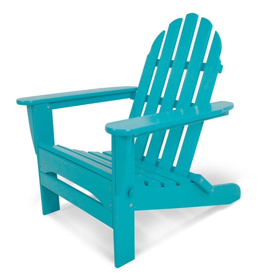POLYWOOD Folding Classic Adirondack Plastic Adirondack Chair with Slat
