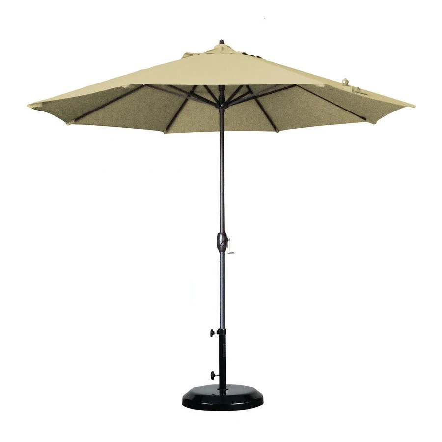 California Umbrella Antique Beige Market 9ft Octagon Patio Umbrella with Aluminum Frame at