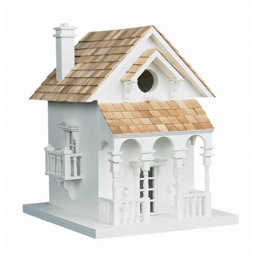 Home Bazaar 8.25in W x 11in H x 9.5in D White Bird House at