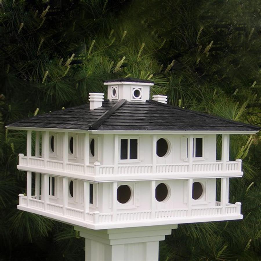 Home Bazaar 21in W x 15.5in H x 21in D White Bird House at