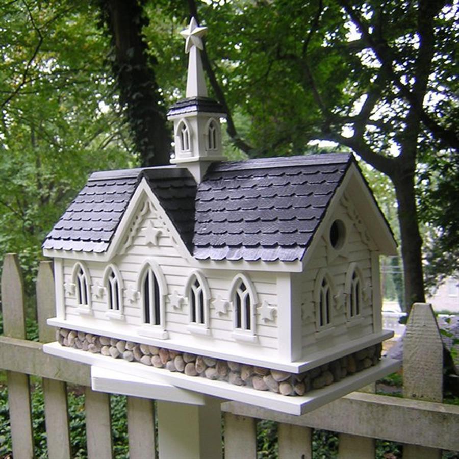 Home Bazaar 8in W x 19in H x 18in D White Bird House at